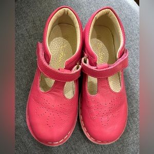 MINI BODEN Pink Leather T-Bar Flats Shoes Size EU 30 (US 12) girls.
